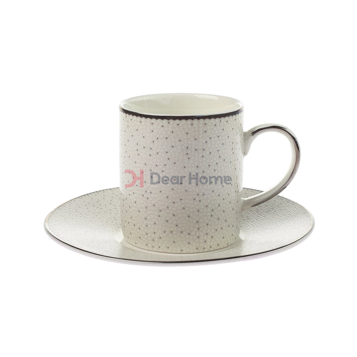 Deluxe Coffee Cup And Saucer 6+6Pcs Tableware