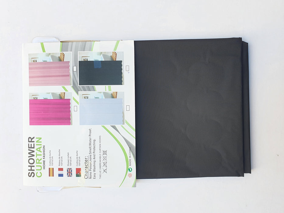 PEVA SHOWER CURTAIN 180*180CM SOLID COLORS