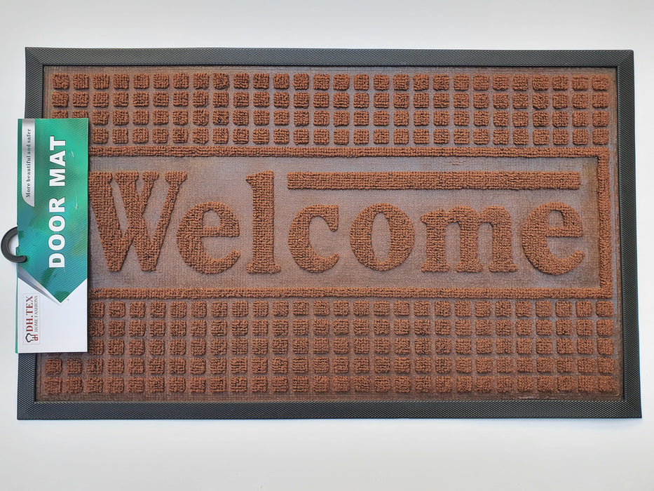 RUBBER DOOR MAT 45*75CM  BROWN