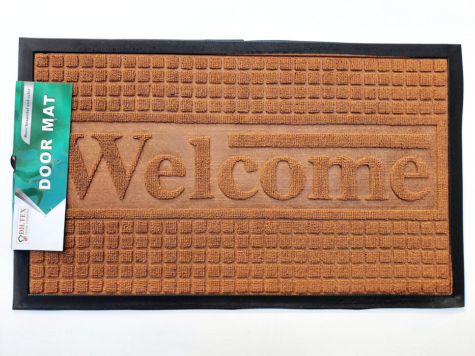 RUBBER DOOR MAT 45*75CM LIGHT BROWN