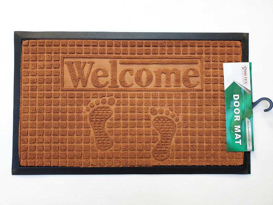 RUBBER DOOR MAT 45*75CM LIGHT BROWN