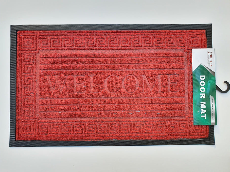 RUBBER DOOR MAT 45*75CM  BURGUNDY