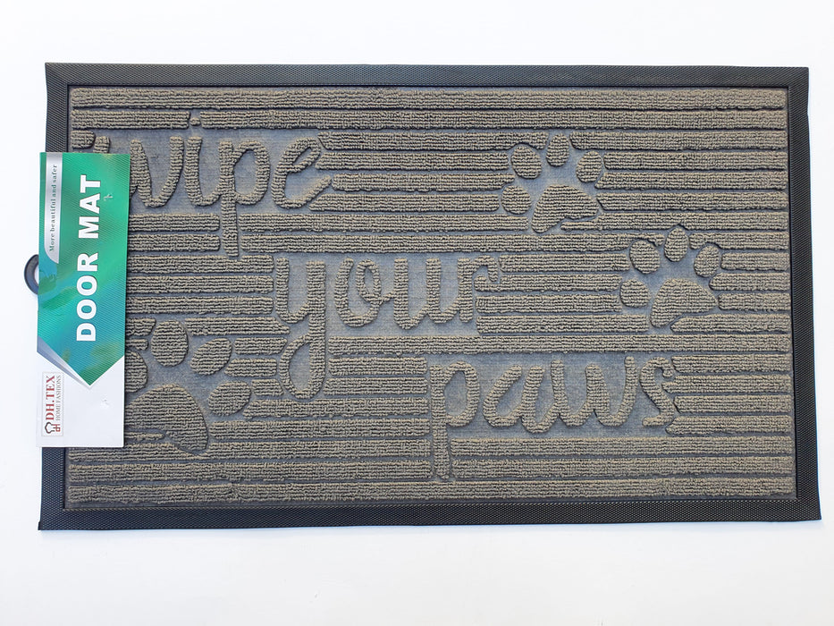 RUBBER DOOR MAT 45*75CM GRAY