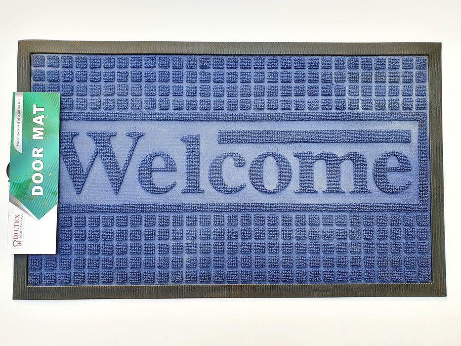 RUBBER DOOR MAT 45*75CM  NAVY