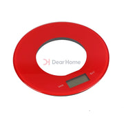 Digital Round Kitchen Scale Red Kitchenware