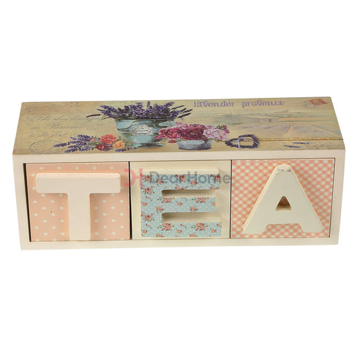 Drawer Wood Tea Box Home Decor