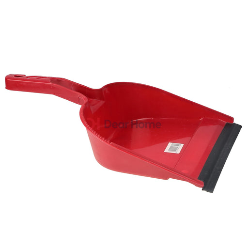 Dust Pan With Rubber Lip Red Houseware