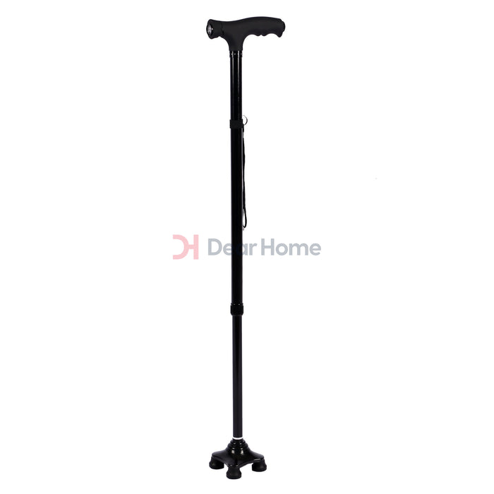 Elderly Metal Stick With 4 Foot Black Houseware