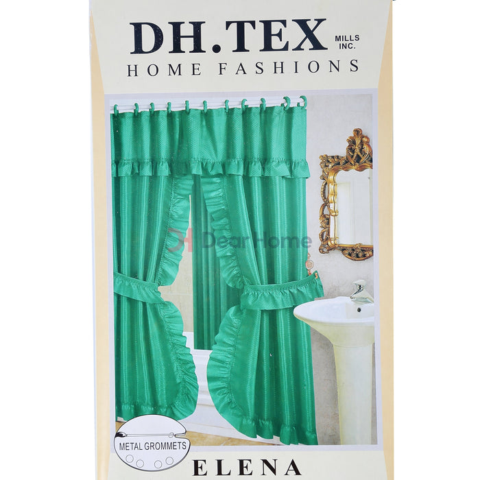 Elena Double Fabric Shower Curtain Bathware