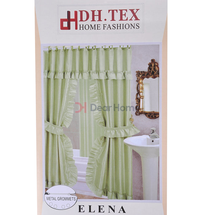 Elena Double Fabric Shower Curtain Bathware