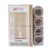 Elena Double Fabric Shower Curtain Light Brown - Taupe Bathware