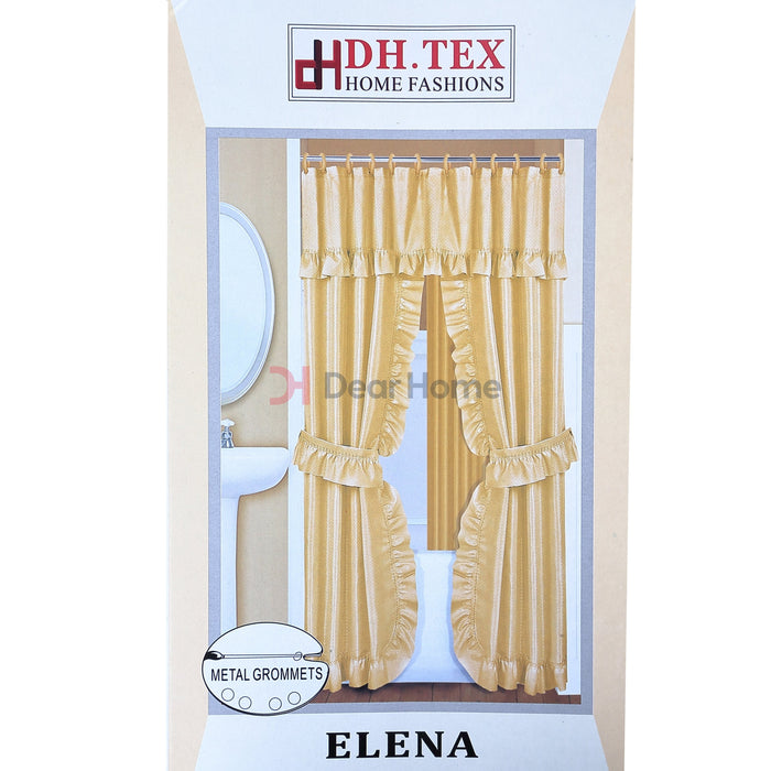 Elena Double Fabric Shower Curtain Bathware