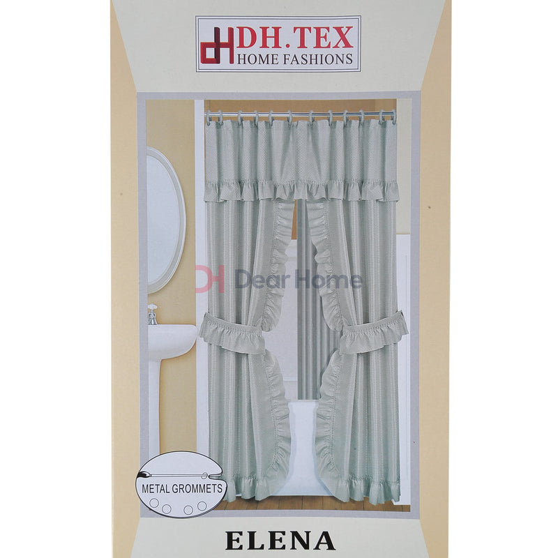 Elena Double Fabric Shower Curtain Bathware