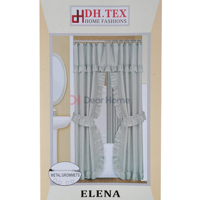 Elena Double Fabric Shower Curtain Bathware