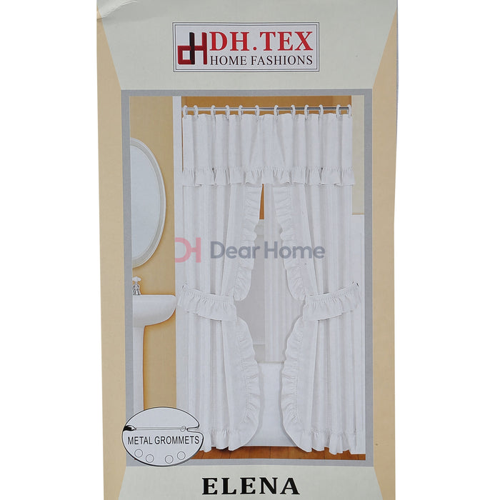 Elena Double Fabric Shower Curtain Bathware