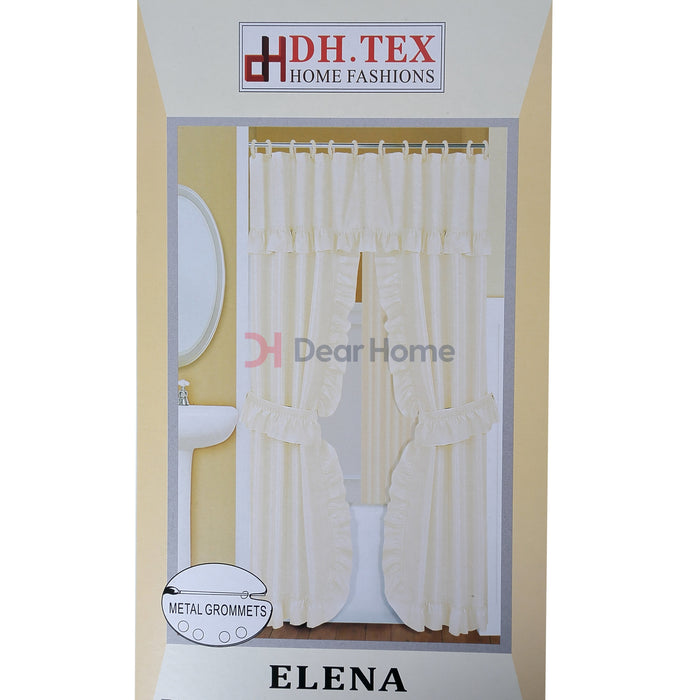 Elena Double Fabric Shower Curtain Bathware