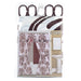 Evana Peva Double Shower Curtain Brown / White Bathware