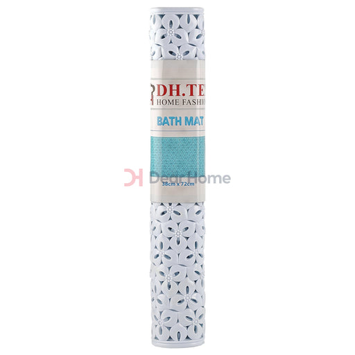 Flower Pvc Shower Mat 38*72Cm White Bathware