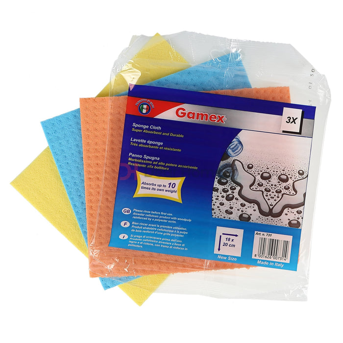 Gamex Sponge Cloths 3Pcs Houseware