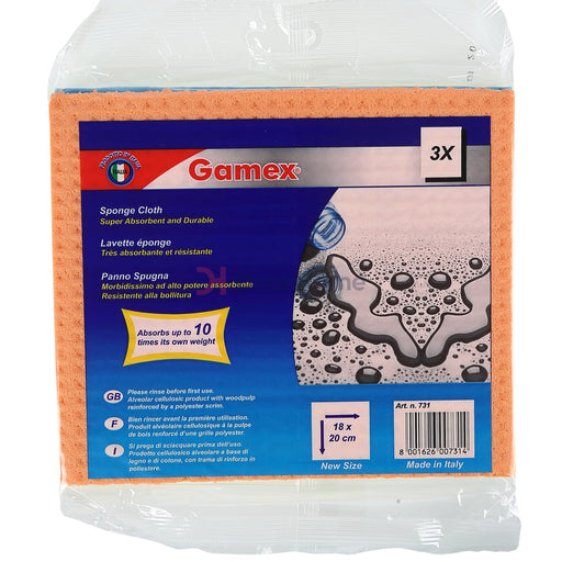 Gamex Sponge Cloths 3Pcs Houseware
