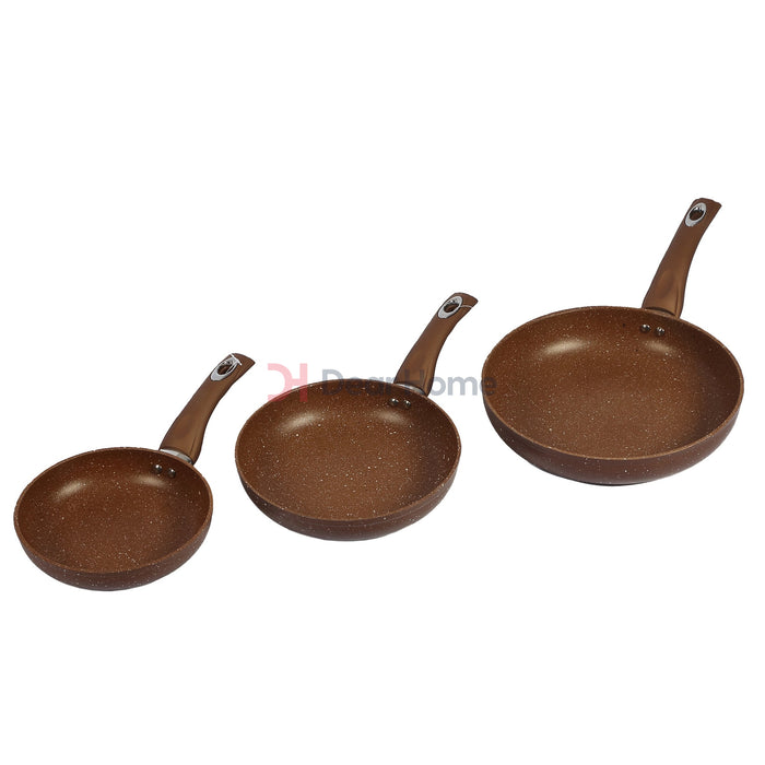 Heavy Granite 3Pcs Fry Pan Set Kitchenware