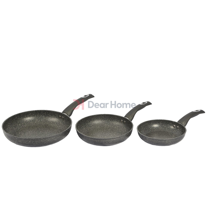 Heavy Granite 3Pcs Fry Pan Set Kitchenware