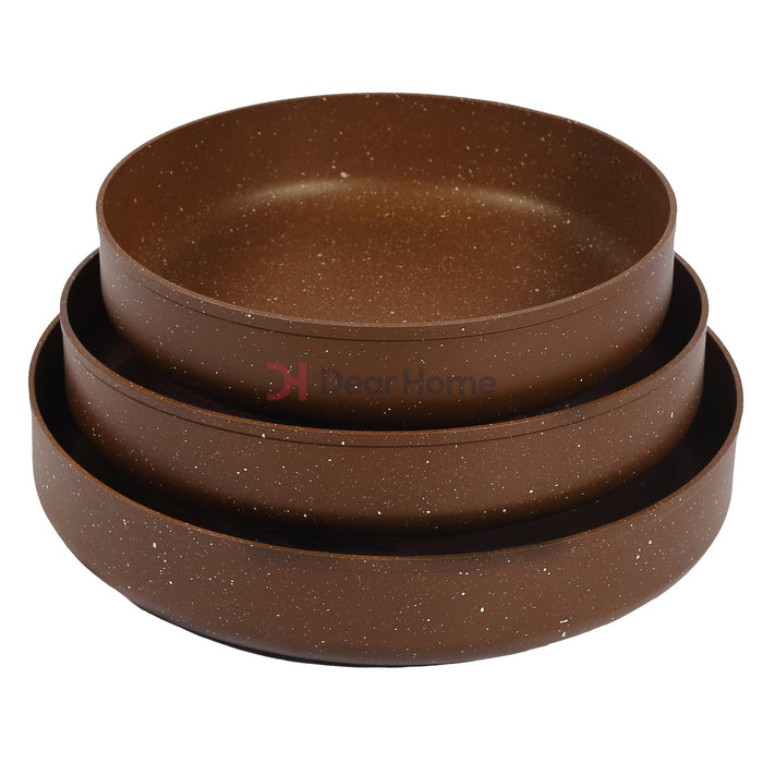 Heavy Granite 3Pcs Round Oven Tray Set Kitchenware