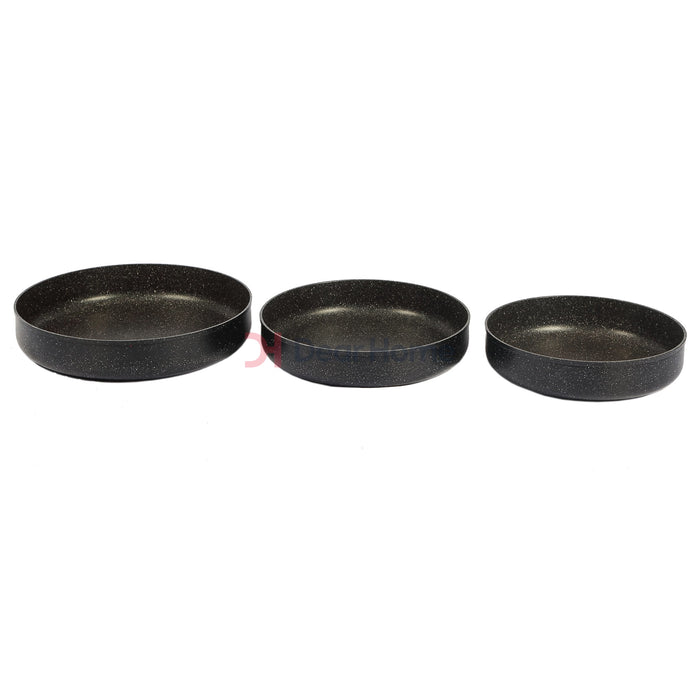 Heavy Granite 3Pcs Round Oven Tray Set Kitchenware