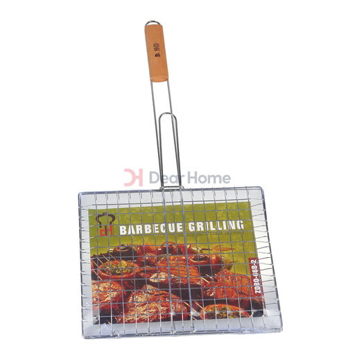Large Bbq Grill Plate With Wood Handle Natural Kitchenware