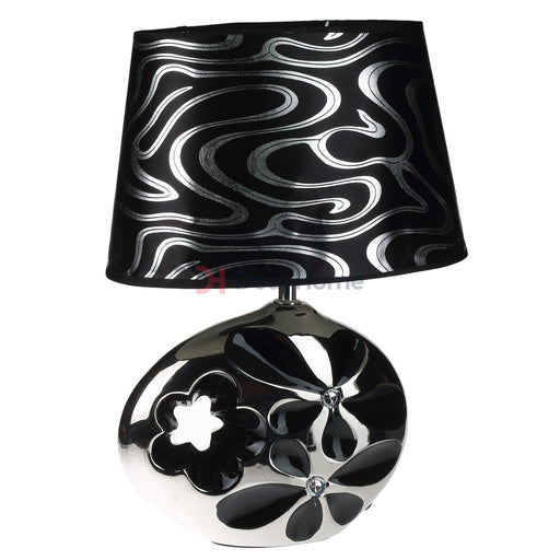 Porcelain Lampadair - Flower Shape 1249 Black Home Decor