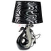 Porcelain Lampadair - Swan Shape 1390 Black Home Decor