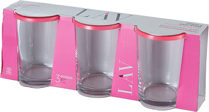 LAV BODEGA 3 PCS GLASS JAR 520CC