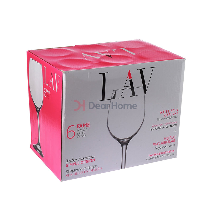 Lave Fame Glass Cup 6Pcs Tableware