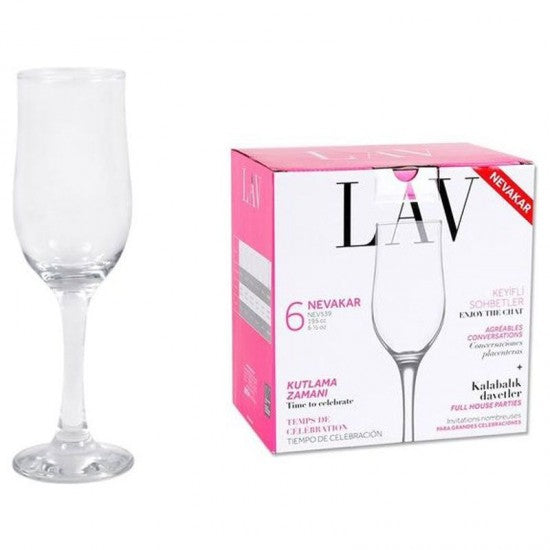 LAV NEVAKAR 195CC FLUTE CUP 6PCS