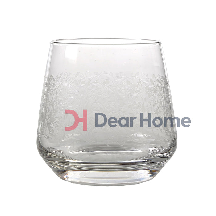 LAV SARMASIK 6PCS SHORT 345cc GLASS CUP WITH DESIGN