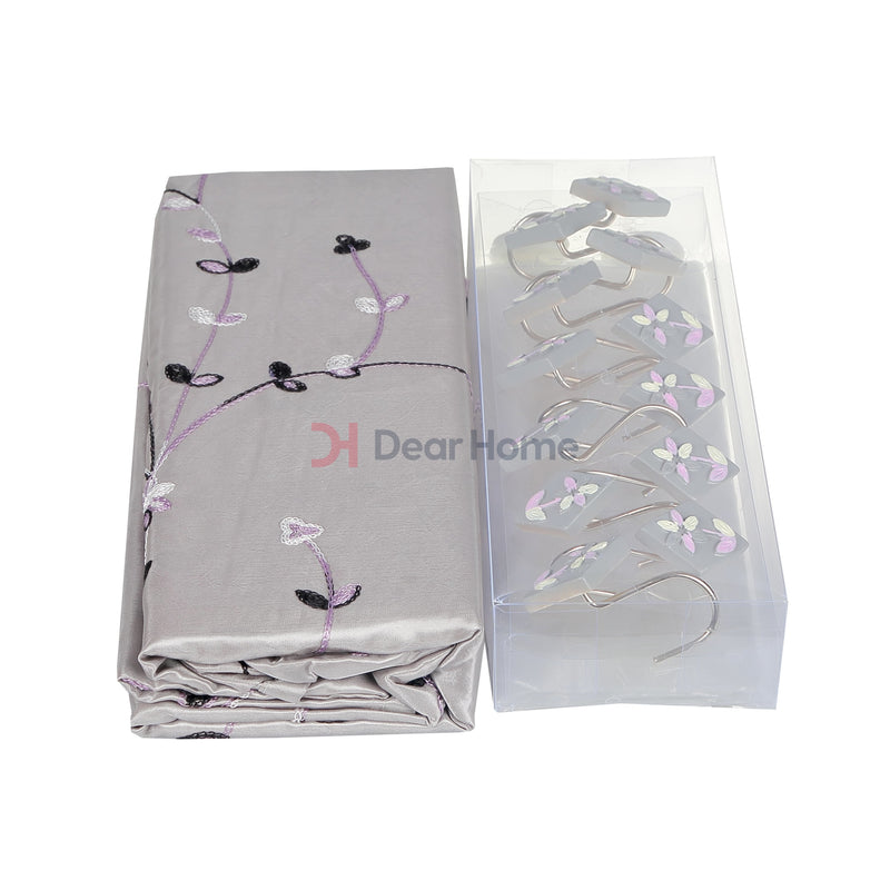 Lilas Double Fabric Shower Curtain Bathware