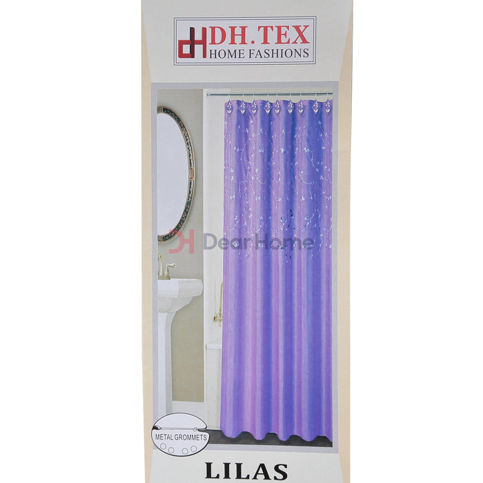 Lilas Single Fabric Shower Curtain Bathware