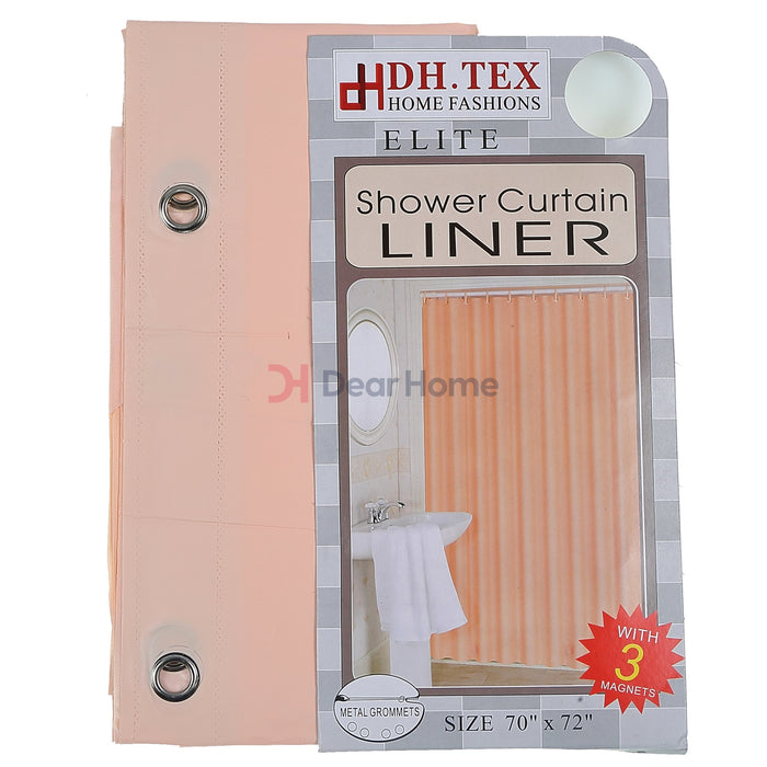 Pvc Liner Shower Curtain Peach Bathware