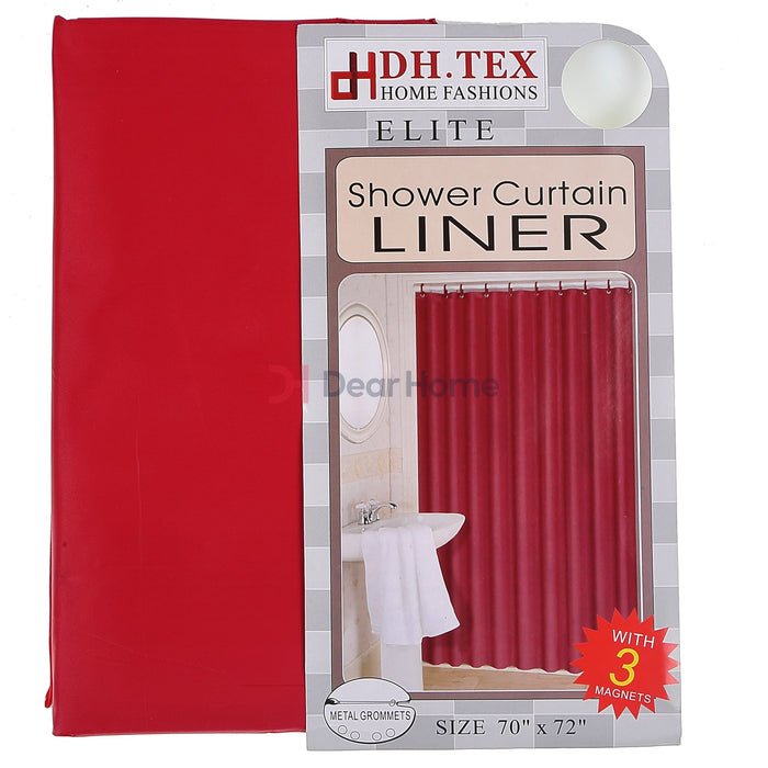 Pvc Liner Shower Curtain Red Bathware