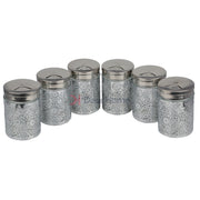 Stainless Flower Large Spice Shaker 6 Pcs Kitchenware
