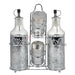 Stainless Flower Oil & Vinegar Set Kitchenware