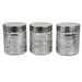 Stainless Flower Small 3 Pcs Jars Set Kitchenware