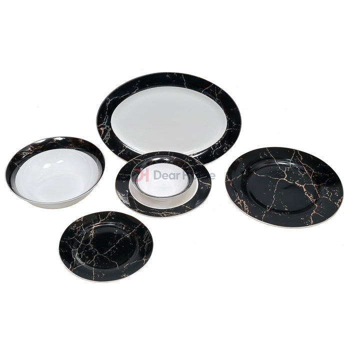 Black Marble 26Pcs Dinner Set