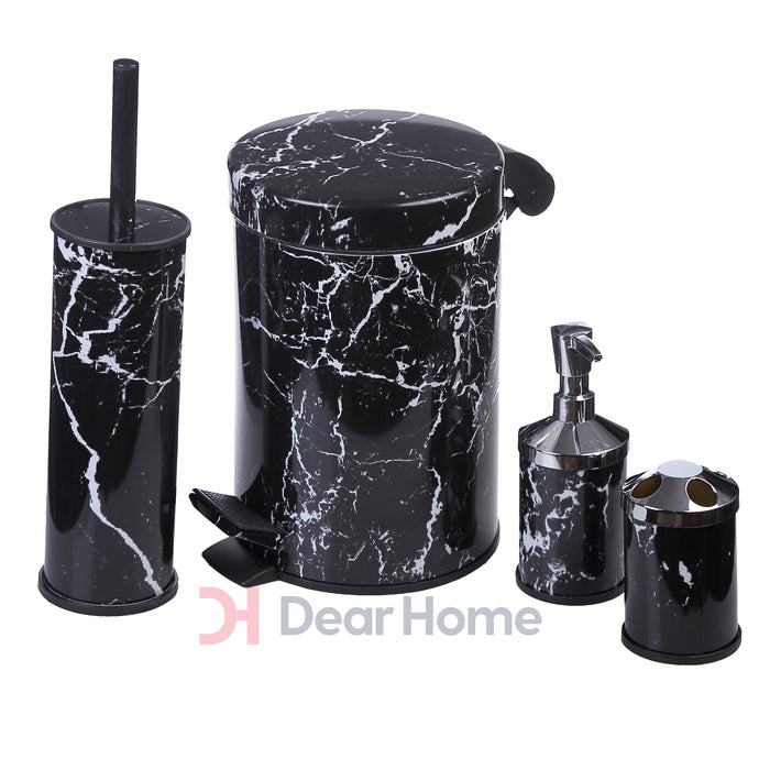 BLACK MARBLE 4PCS BATH SET - TURKEY