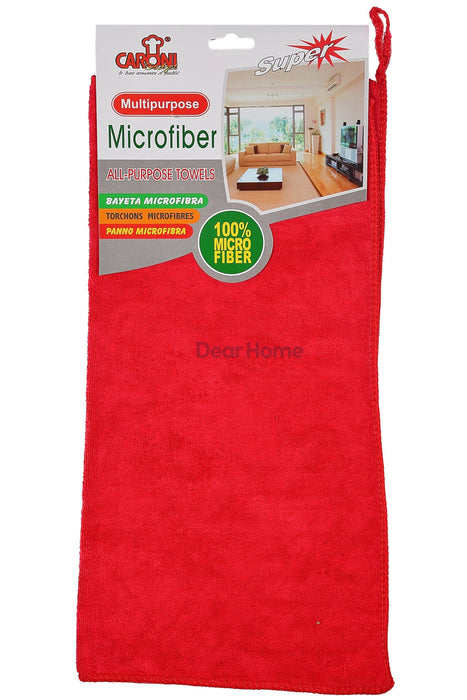 Velour Microfibre Towel 40*40Cm 1Pc Red Houseware