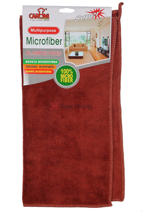 Velour Microfibre Towel 40*40Cm 1Pc Brown Houseware