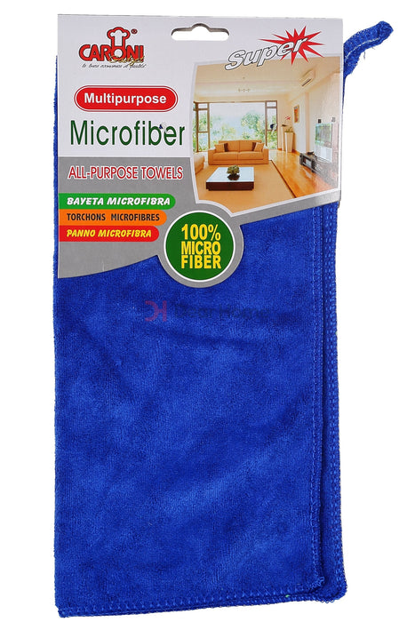 Velour Microfibre Towel 30*30Cm 1Pc Blue Houseware