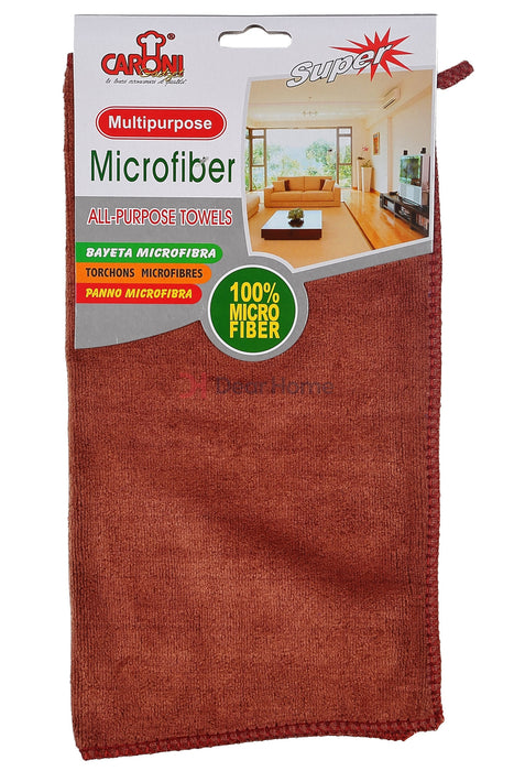 Velour Microfibre Towel 30*30Cm 1Pc Brown Houseware