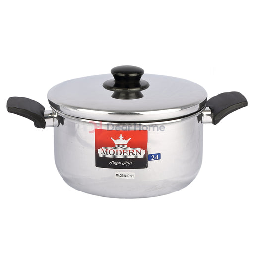 Modern Aluminium 24Cm Pot With Lid Kitchenware