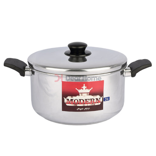 Modern Aluminium 26Cm Pot With Lid Kitchenware